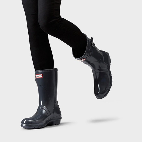hunter short gloss rain boots sale